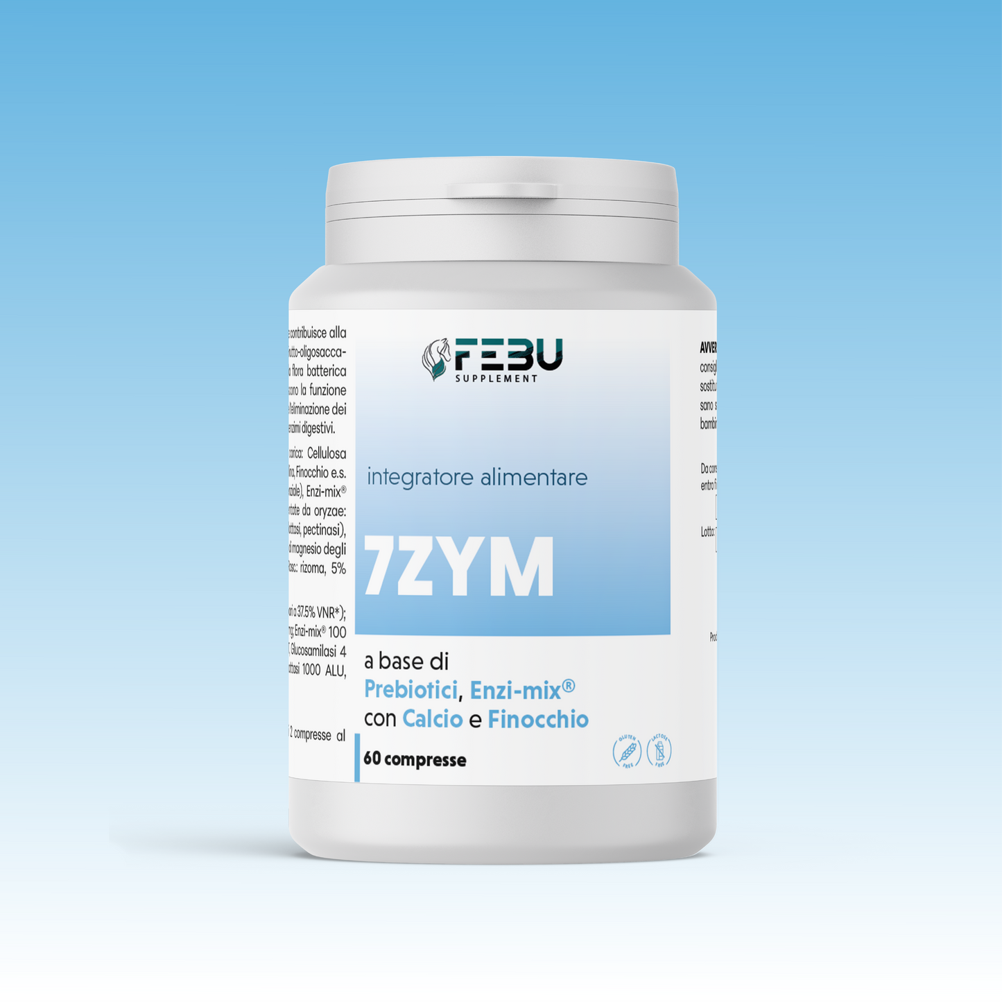 7ZYM - Integratore Digestivo con 7 Enzimi - 60 Compresse